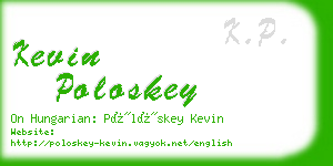 kevin poloskey business card